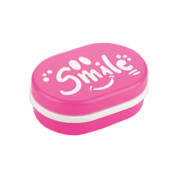 AM3268 Smile Soap Case for Bathroom Color, Design Availablity as per Stock Soap Storage Container Household Soap Dish with Cover 1 Piece