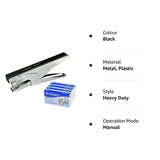 3973Kangaro HP-45 All Metal Stapler | Standard Stapler with Quick Loading Mechanism | Sturdy & Durable for Long Time Use