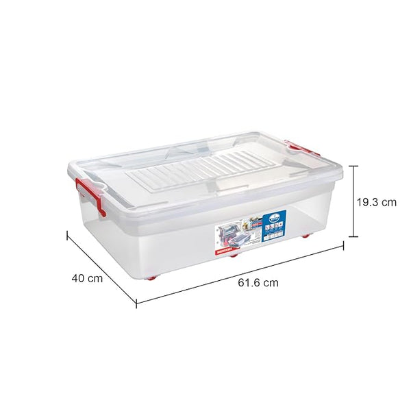 AM2858 JOYO 30L Plastic Storage Container (Moovers Box) With 6 Wheels