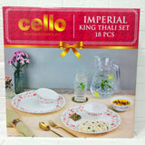 Di0227 Cello Imperial King Thali Set – 18 Pcs - Designer Crockery Dinner Plates & Bowls