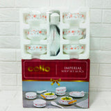 Di0228 Cello Soup Set 18-Piece Designer Crockery - Soup Bowls, Spoons & Plates