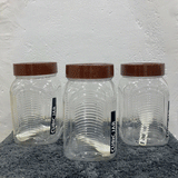 AM5912 Royal Premium Cubic Jar With Spoon Set – 1800ml (Pack of 3)