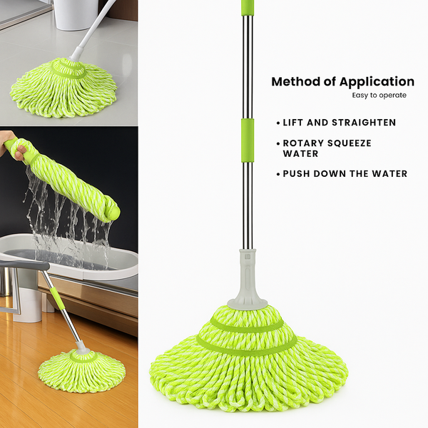 AM6125 Good Home Nova Microfiber Twist Mop