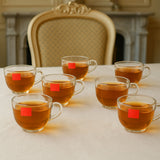 AM5976 Karbon Transparent Tea Cup Set of 6 Pcs - 150 ml