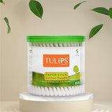 3339 TULIPS Eco friendly buds 100  Ear Buds/Swabs with White PAPER Sticks