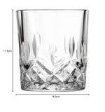 AM2585 Sanjeev Kapoor Opara SKB-2043 Glass Set Whisky Glass 330 ml, Glass, Clear (Pack of 6)