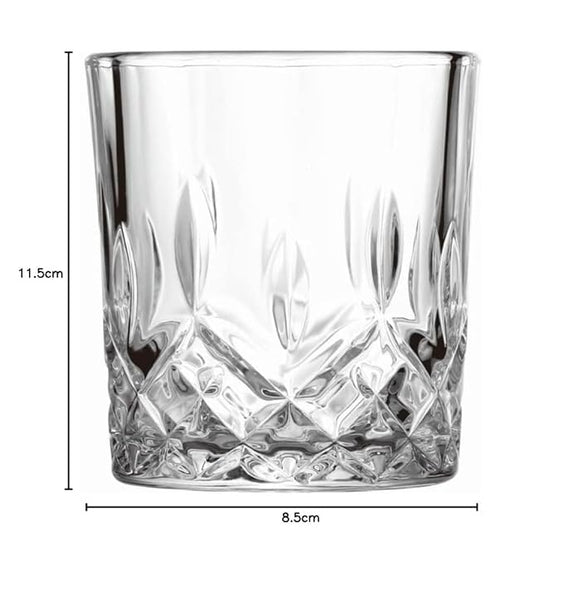 AM2585 Sanjeev Kapoor Opara SKB-2043 Glass Set Whisky Glass 330 ml, Glass, Clear (Pack of 6)