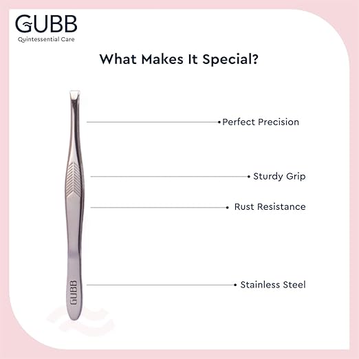 AM2057 Gubb Flat Tip Tweezer For Precise Usage Stainless Steel