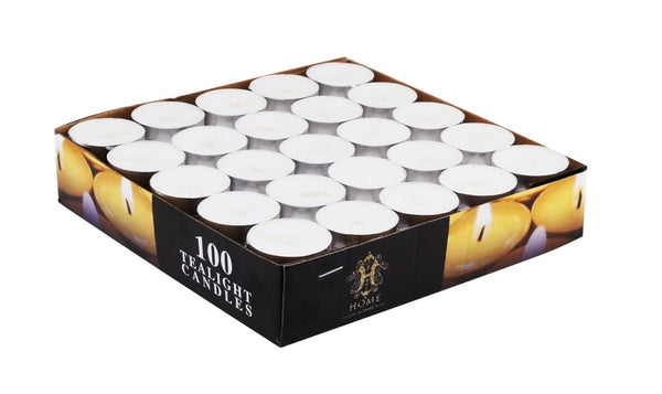 AM2257 Tealight Candles White 3.5 hours burns Time Pack of 100