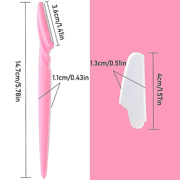 1254 Eyebrow Painless Facial Hair Remover Razor for Face, Women and Men (3 Pack)