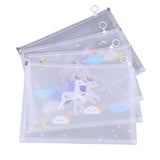 AM2717 Transparent Document Holder A4 Documents File Storage Bag with Zipper/Document Folder for Certificates Document Organizer