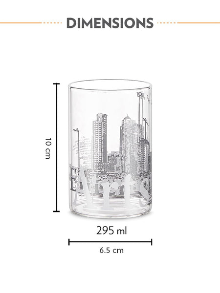 AM3675 Borosil Roma Series 295ml Drinking Glass 6Pcs Set (BVVROMAME295)