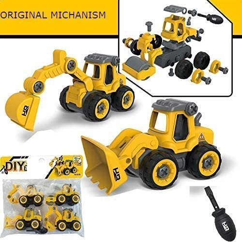 AM2924 Truck Set MD-5508B Construction Vehicle Toy Set with Screwdriver Excavator Truck Pack Of 4