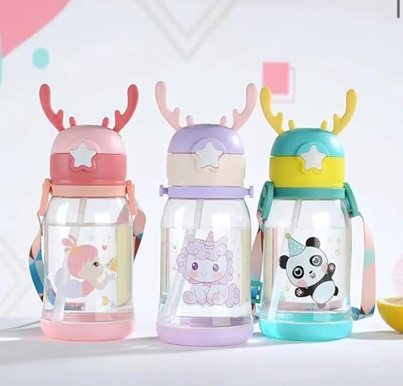 AM2459 Deer Water Bottle Plastic Cartoon Water Bottle 300ml