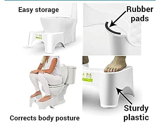 3562 Toilet Stool, Plastic Potty Step Stool ,Anti-Skid, Light Weight, Anti-Constipation