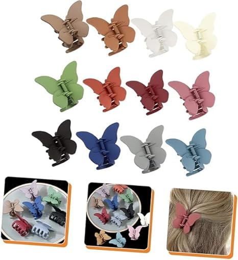 AM1226 Butterfly Hair Claw Hair Accessories Trendy 2 Pcs Clips Clutches For Women & Girls Hair Accessories For Set Pack Of 2 Multicolour