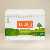 3339 TULIPS Eco friendly buds 100  Ear Buds/Swabs with White PAPER Sticks