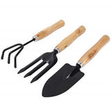 A06959 Big Garden Tool Kit – Durable 3-Piece Set with Wooden Handles