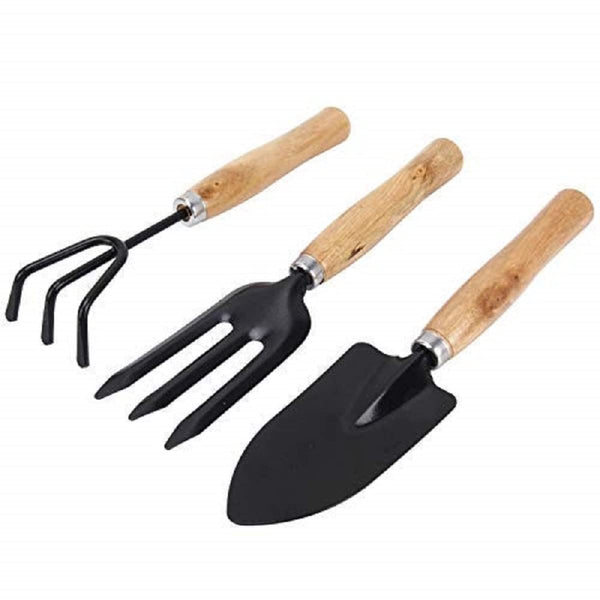 A06959 Big Garden Tool Kit – Durable 3-Piece Set with Wooden Handles