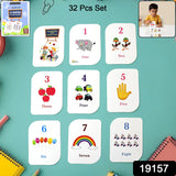 19157 Kid kraft Early Learner 32-Piece Number Flashcard Set
