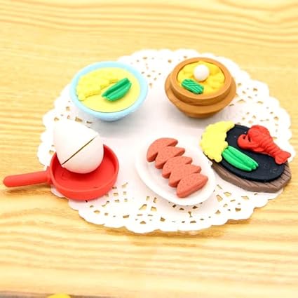 AM3710 3D Cute Food Shape Rubber Pencil Erasers for Kid