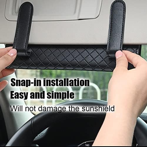 AM3410 Premium Leather Sun Visor Mount Tissue Holder With Tissue