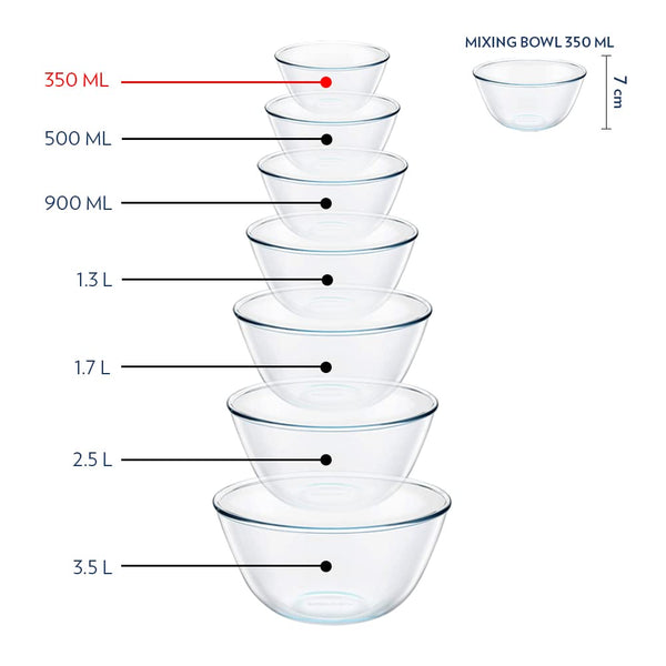 AM3693 Borosil 350 ml Serving & Mixing Glass Bowl With Lid (IYLBBNL0350)