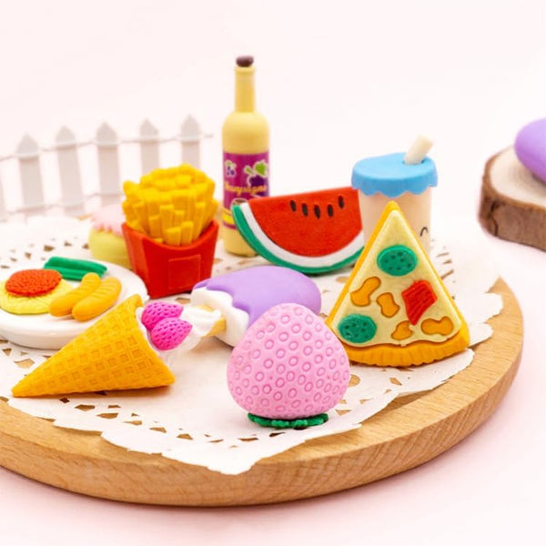 AM3710 3D Cute Food Shape Rubber Pencil Erasers for Kid