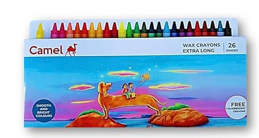 AM3312 Camel Wax Crayons Extra Long 26 Shades