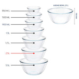 AM5173 Borosil Serving & Mixing Bowl 2.5 Ltr