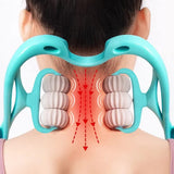 6593 NECK SHOULDER MASSAGER, 13.5X7.08IN PORTABLE RELIEVING THE BACK FOR MEN RELIEVING THE WAIST WOMEN