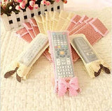 AM3616 Fancy Cartoon Bow Fabric Lace Remote Cover 3pcs set