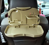 3225 Travel Dining Tray JH-924 Car Travel Tray Plastic Folding Auto Car Back Seat Table Drink Food Cup Tray Holder Stand Desk Multicolour