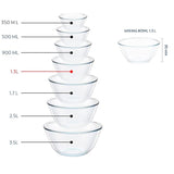 AM3684 Borosil 1.3 L Serving & Mixing Bowl (IH22MB04213)