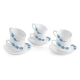 AM2519 Cello Opalware Queen Cup & Saucer 130ml Set Of 12 Pieces