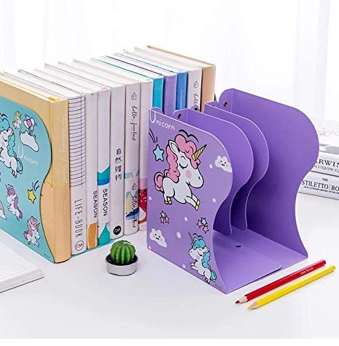 AM0557 Bookends for Shelves, Book Organizer for Desk