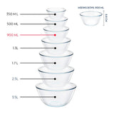 AM3683 Borosil Glass Mixing & Serving Bowl 900ml (IH22MB15190)