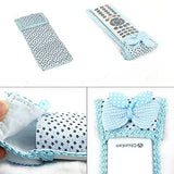 AM3616 Fancy Cartoon Bow Fabric Lace Remote Cover 3pcs set