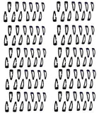 AM1119 mini Fancy Stainless Steel Black Tik Tik Pin set of 12