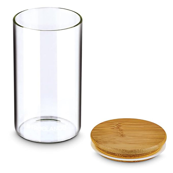 AM3731 Botanica Glass 1400ml Storage Jar with Air Tight Bamboo Lid - 1 Pcs