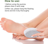 AM7631 Natural Oval Pumice Stone Exfoliator for Foot Care and Dead Skin Callus Removal