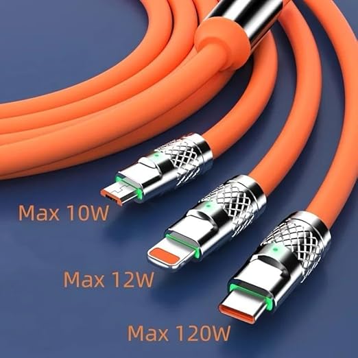 3146 3 In 1 Fast Charging Data Cable Portable Charger Cord