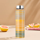 AM5176 Borosil Artisan Series Glance 550 Ml Wide Mouth Glass Bottle with Metal Lid - Store Water, Lassi, Juice, Smoothies
