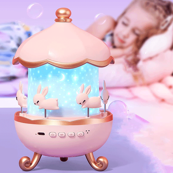 AM5918 Star Light Projector, Film, Colours Changing, Rabbits Night Light Projector for Kids