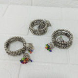 Di0306 Little Girls Oxidized Silver Kada with Beads