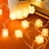 Di0075 14 Ice Cube Warm LED String Lights