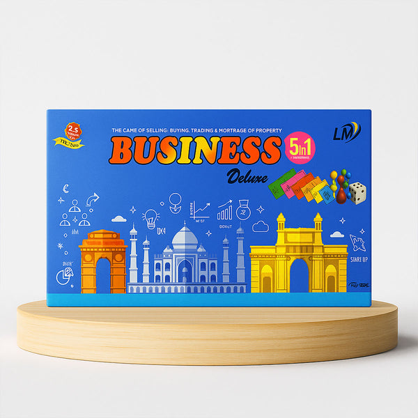 AM6119 Business Deluxe 5-in-1 Board Game – Buying, Selling & Trading Property