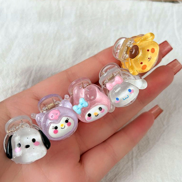 AM5880 Cute Cartoon Mini Claw Clips Combo for Kid Girls – Set of 10 (5 Pair)