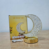 AM5942 Crystal Moon LED Table Lamp with USB Cable - Sensor 3 Color Modes
