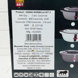 Di0275 Rishabh Sigma Marbella Insulated Casserole Set – 3 Pcs